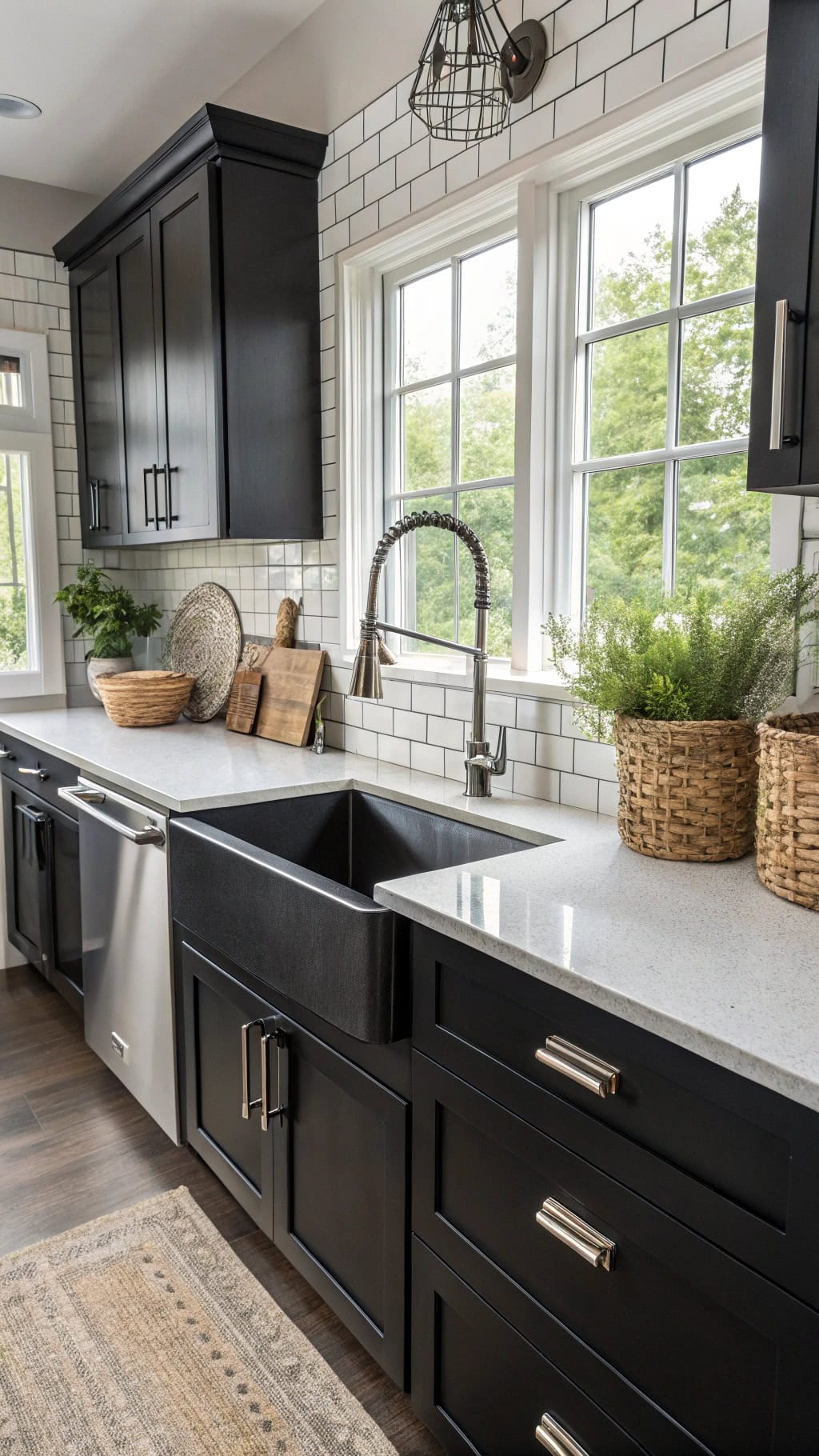 bold gunmetal kitchen hardware