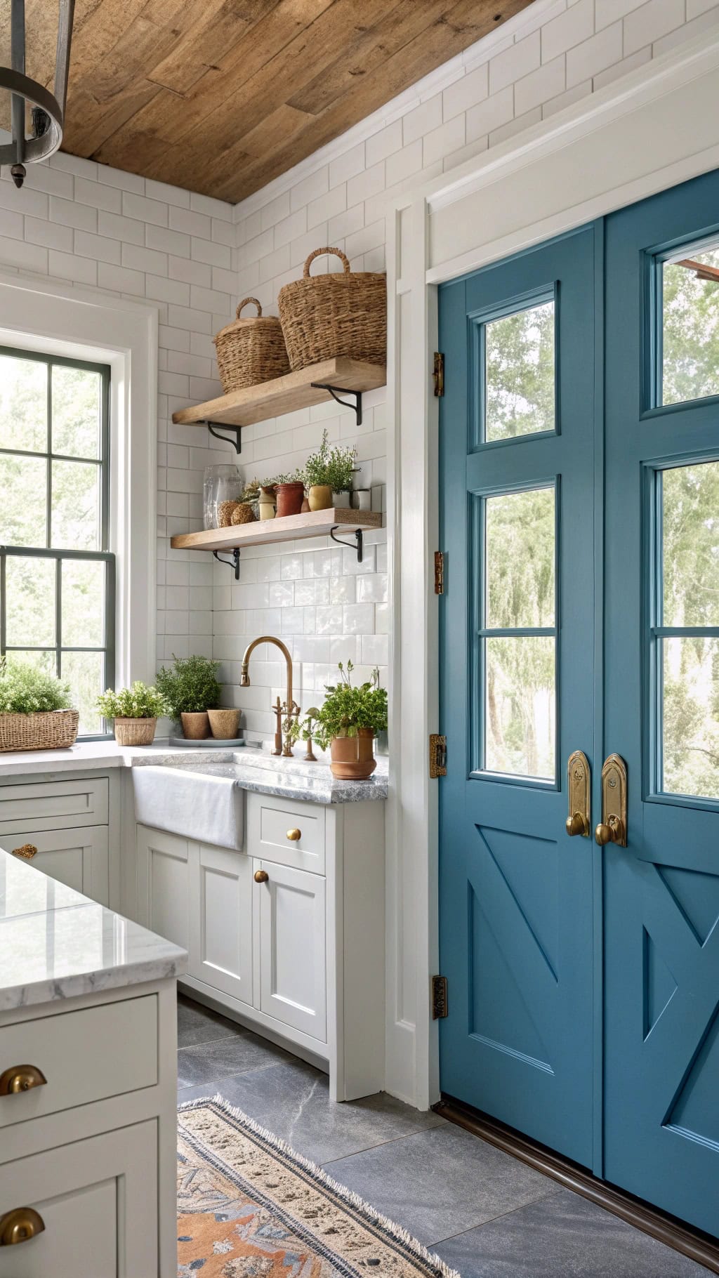 cerulean pantry door makeover