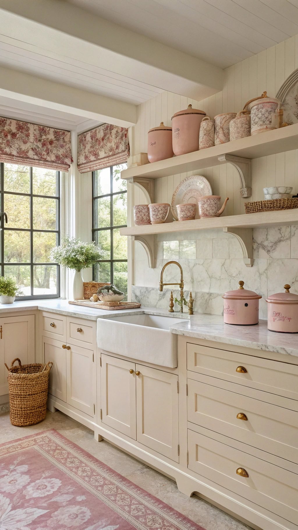 ch teau chic pink kitchen elegance