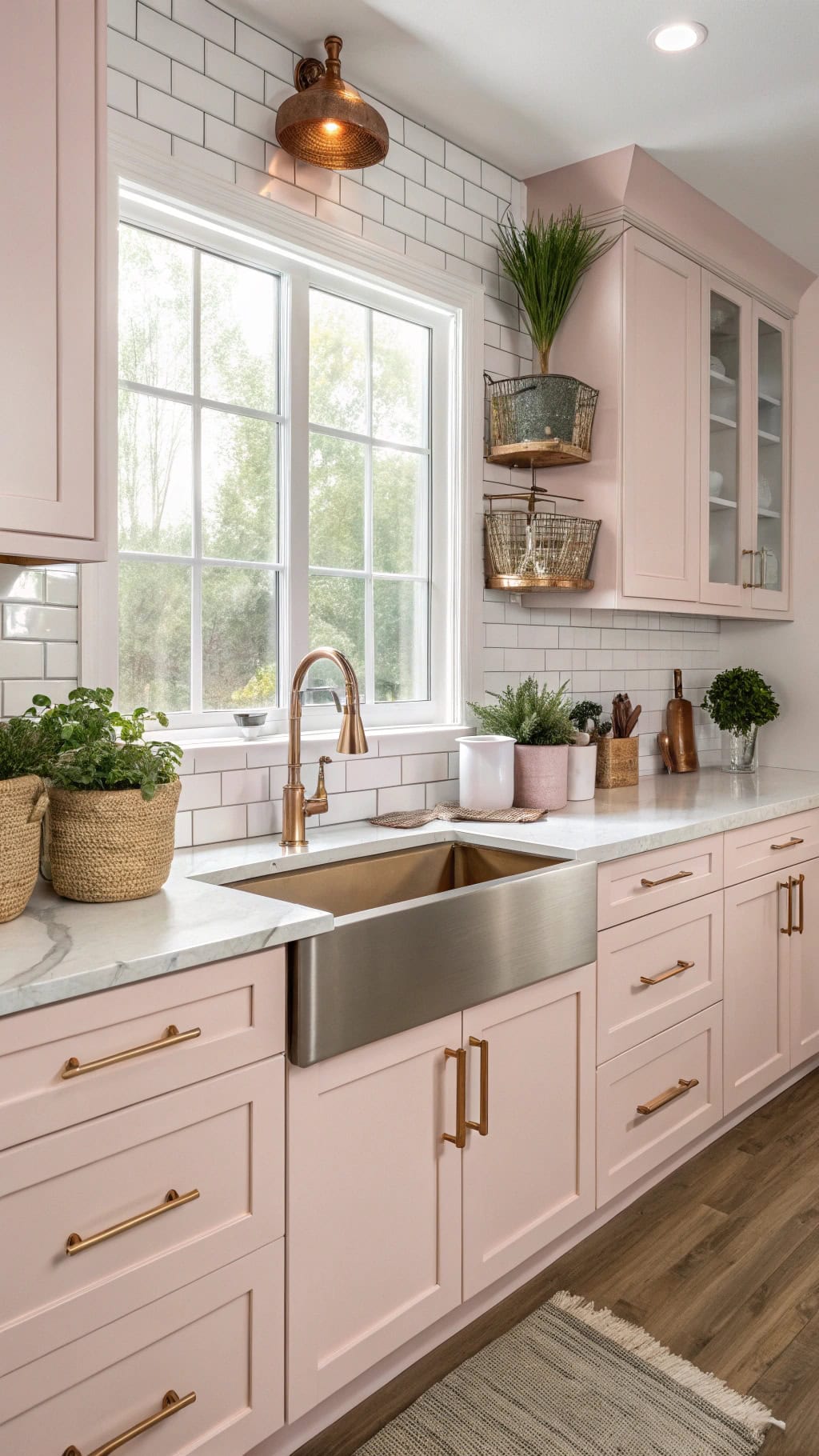 champagne pink cabinet hardware