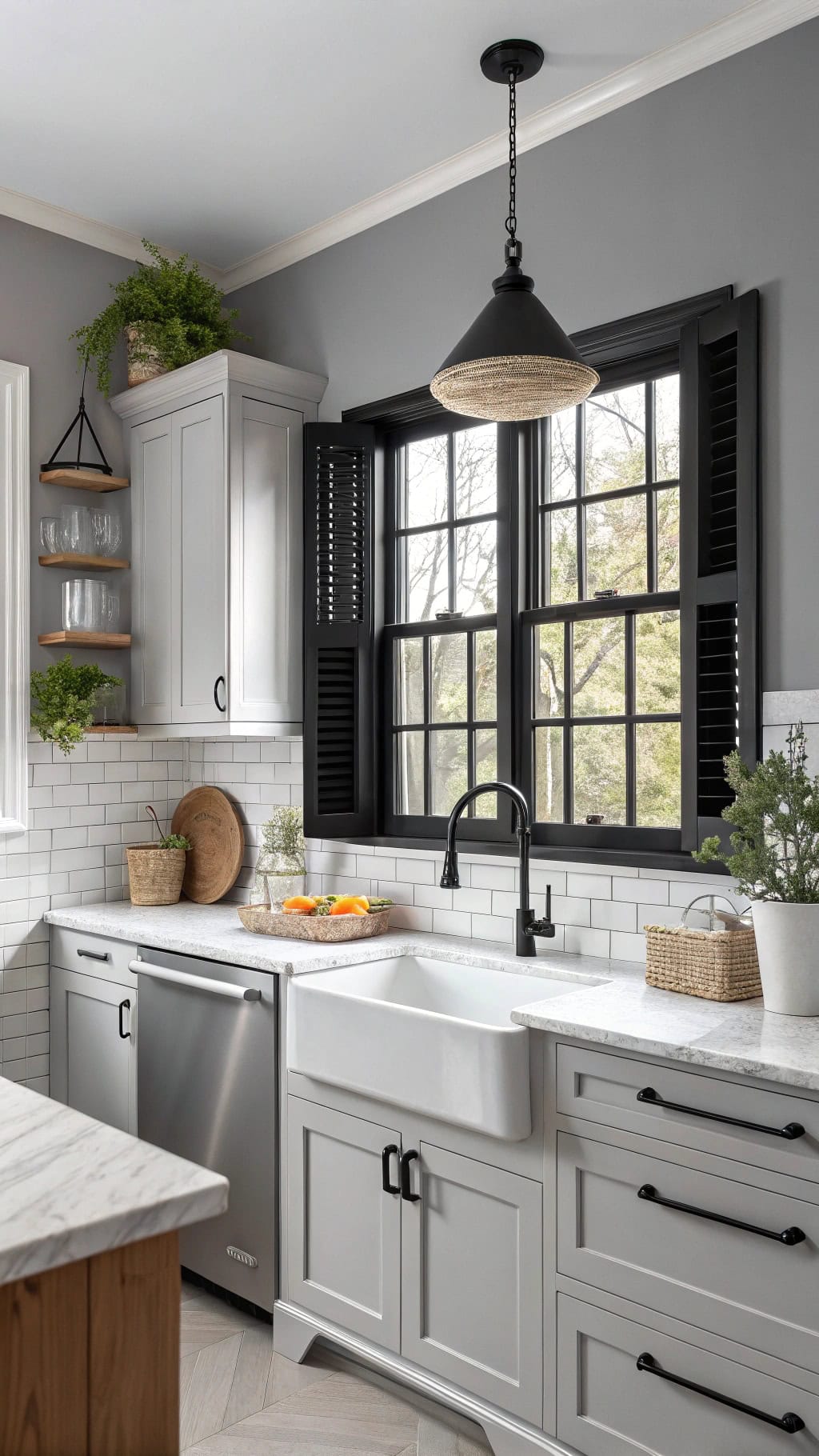 charcoal trim balanced elegance