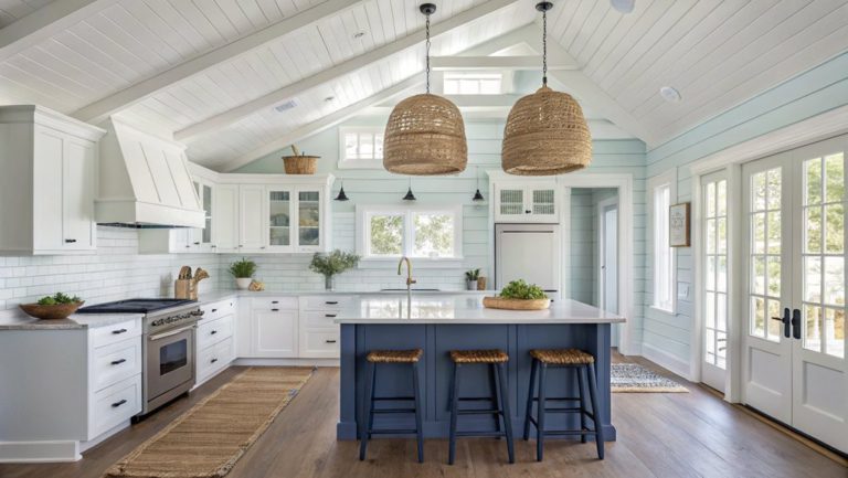 charming blue cottage kitchens