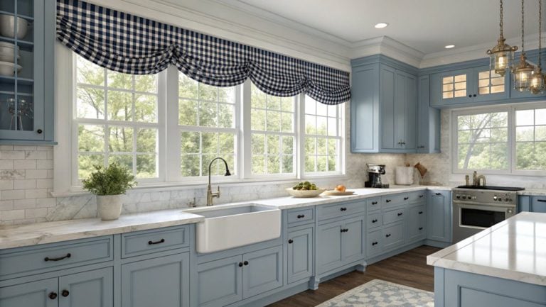 charming blue farmhouse kitchens