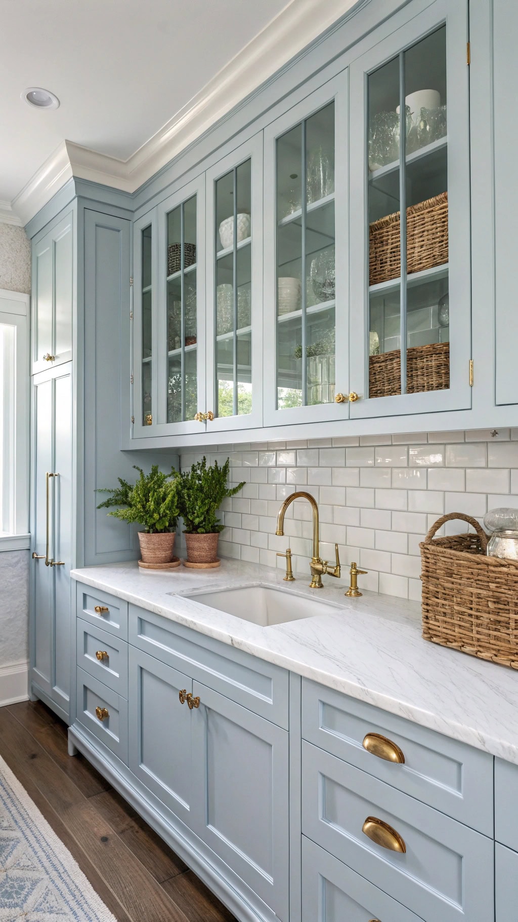 charming powder blue pantry