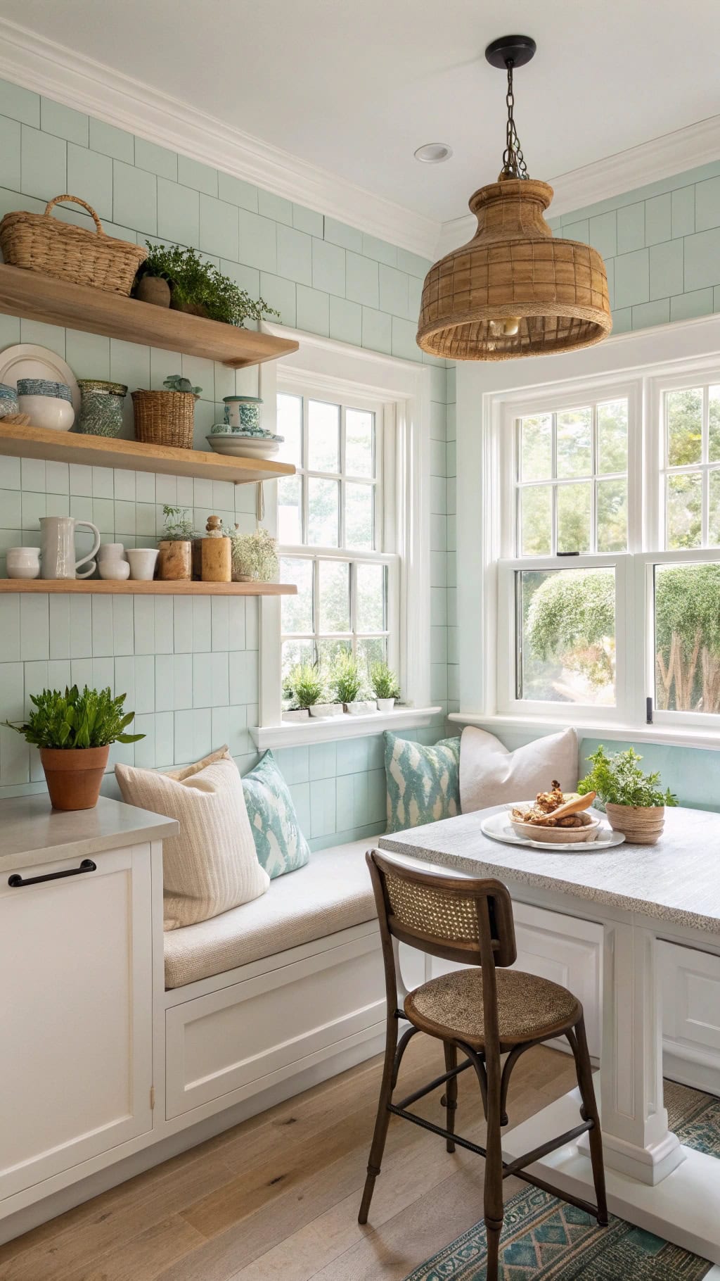 cheerful breakfast nook design