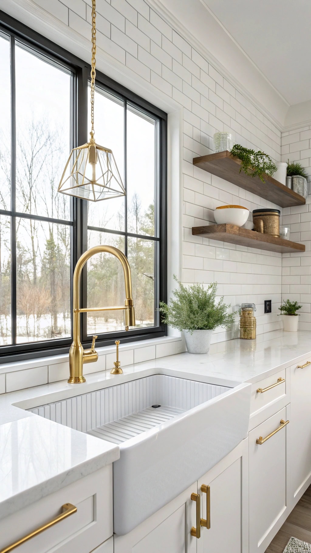 chic modern gold accents