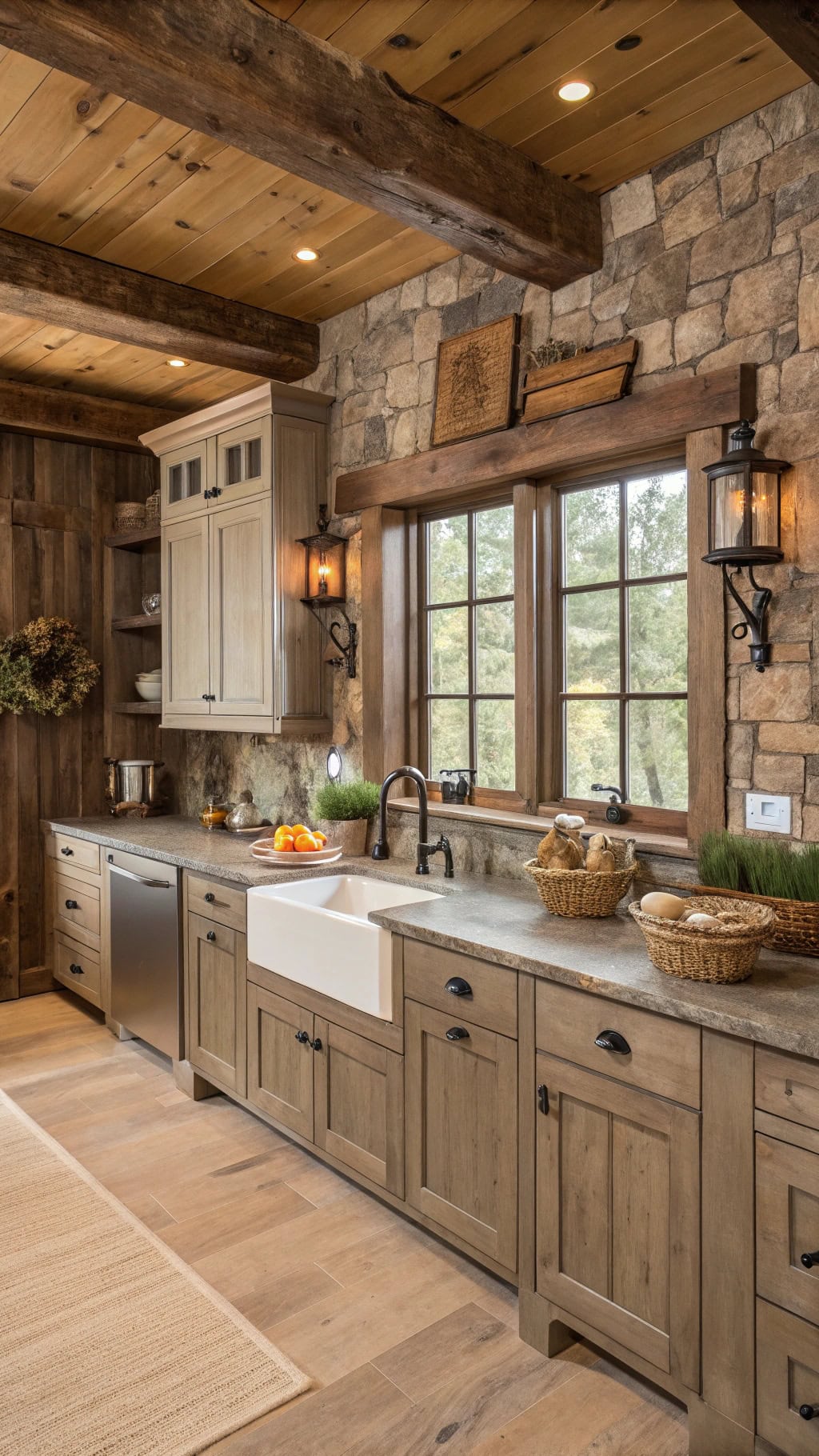 chic rustic lodge kitchen