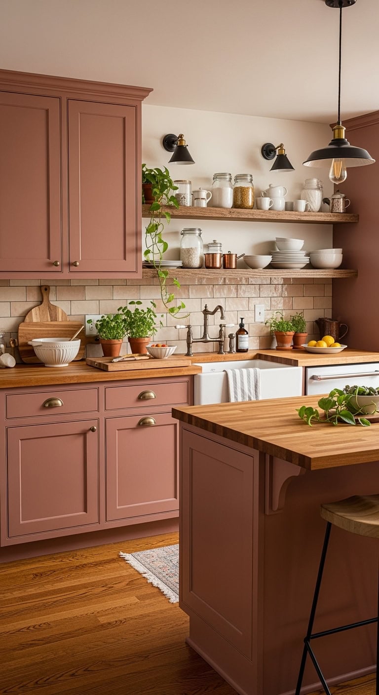 chic traditional clay kitchen