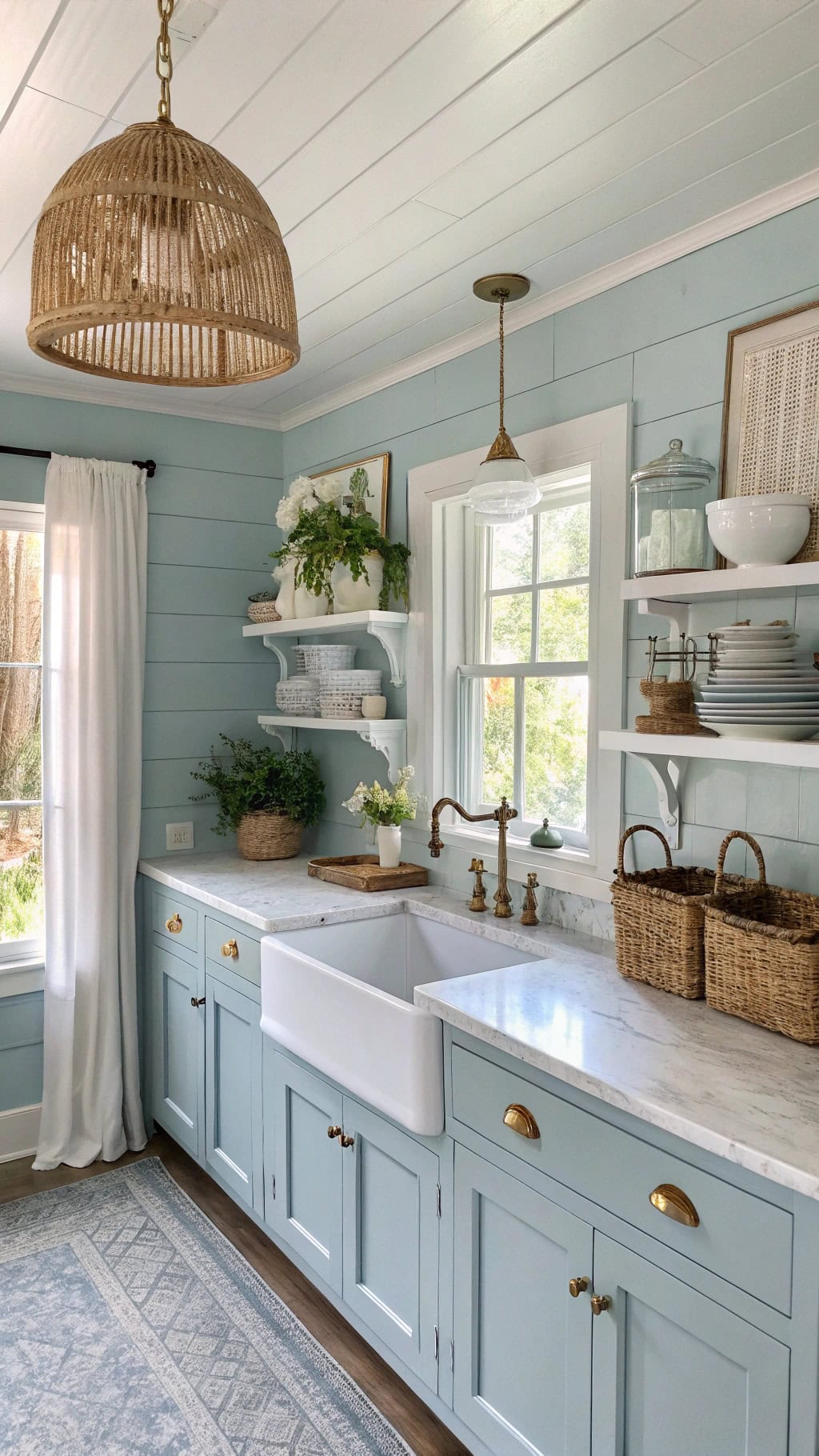 coastal chic kitchen decor