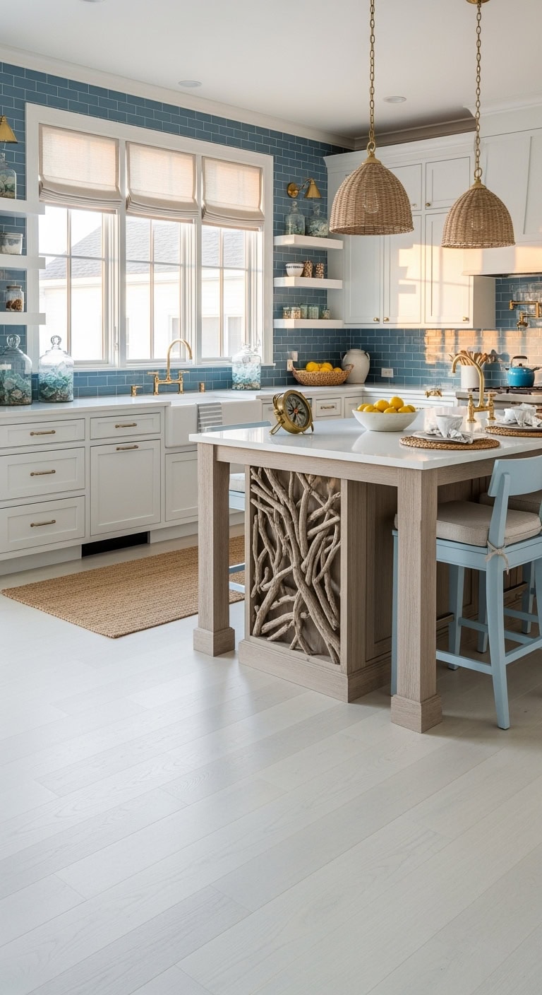 coastal chic kitchen decor