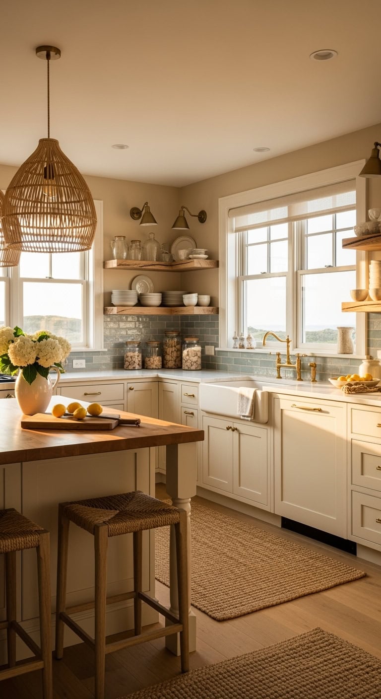 coastal cream kitchen design