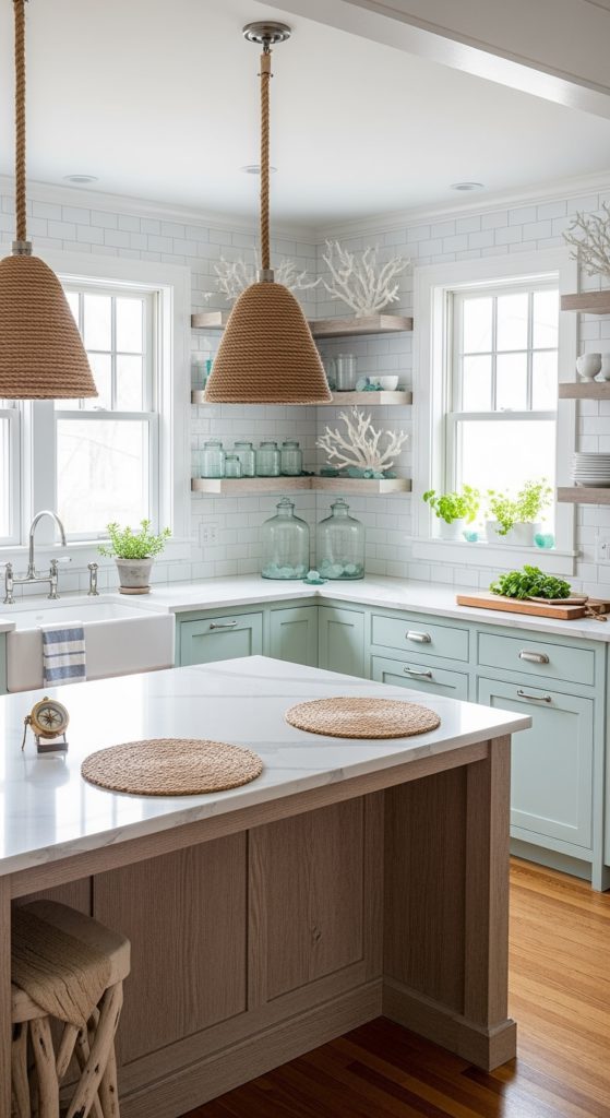 23 Eye- Catching Mint Kitchen Ideas