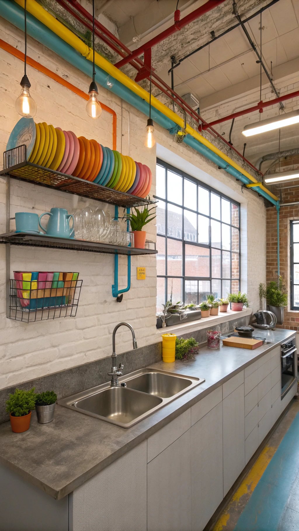 colorful industrial pipe design