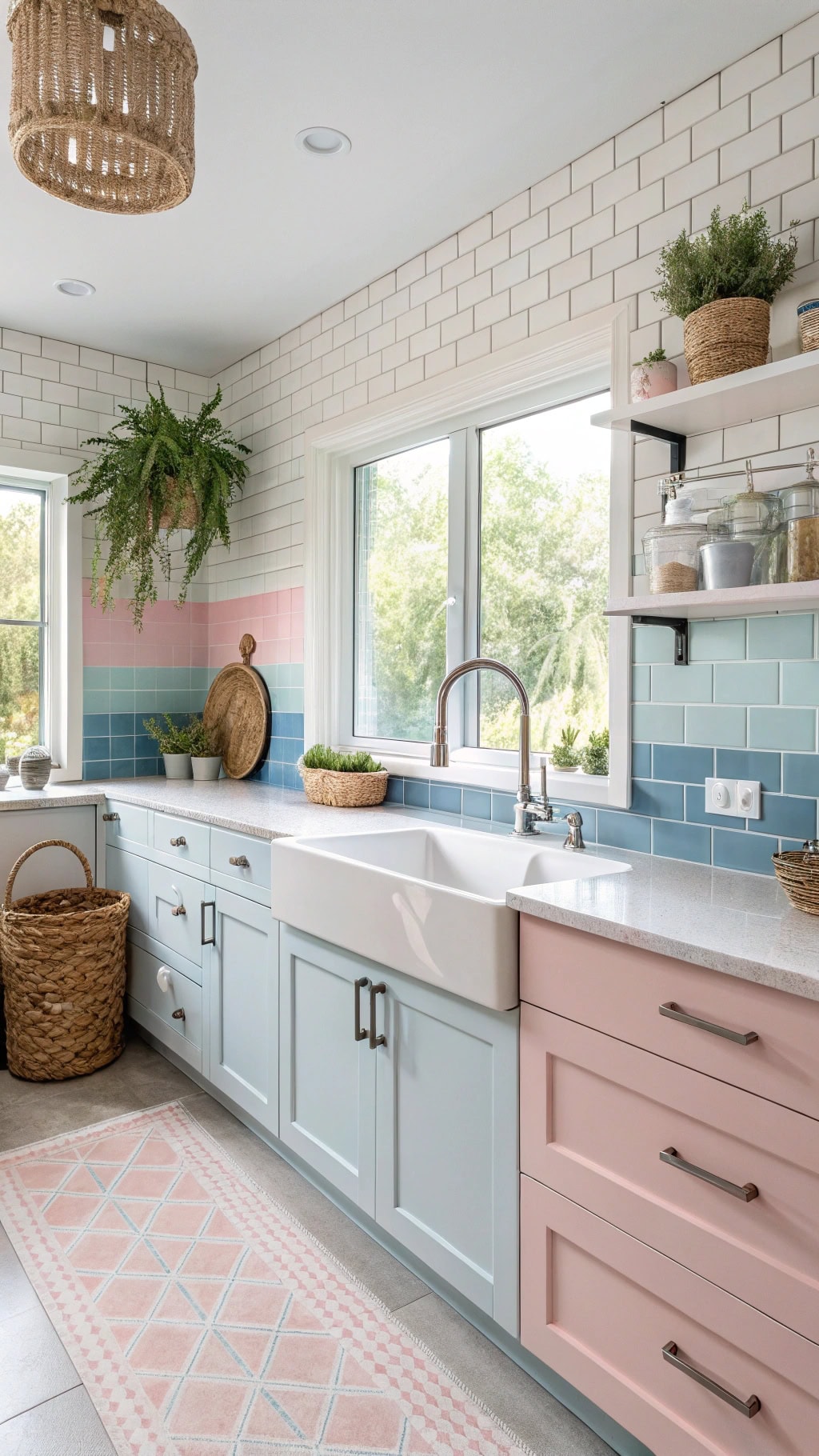 colorful subway tile combinations