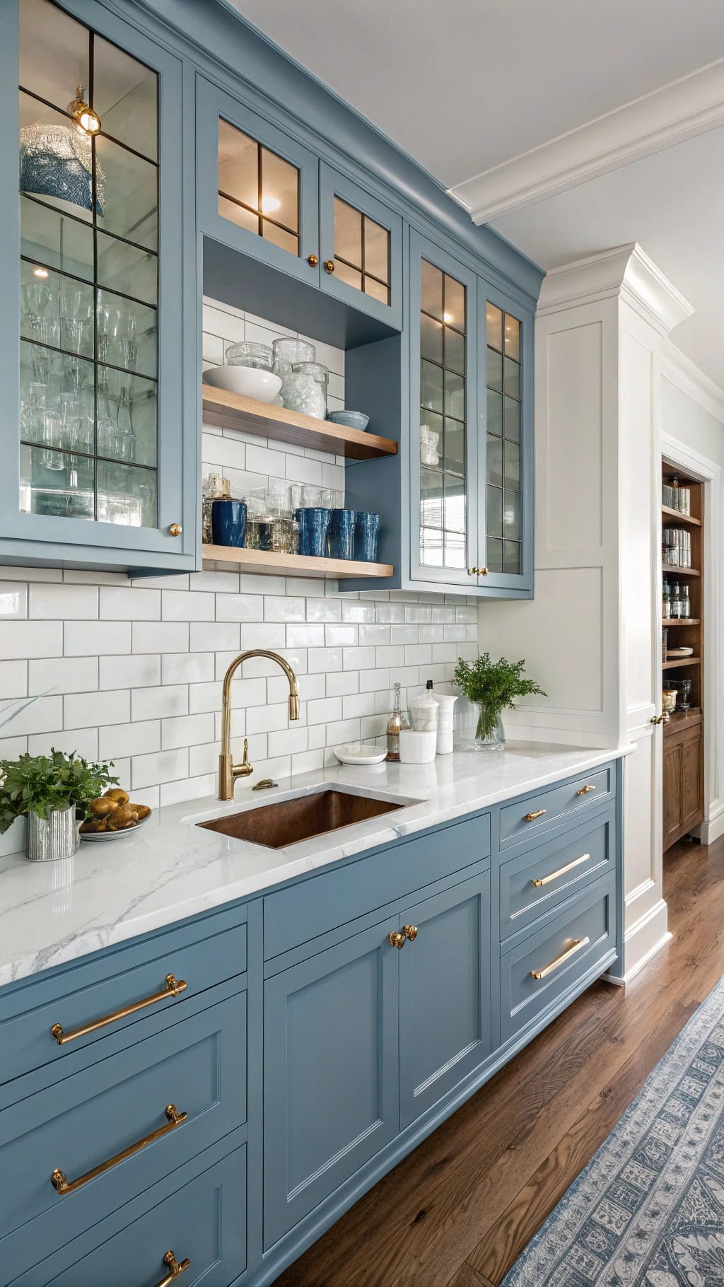 cornflower blue butler pantry