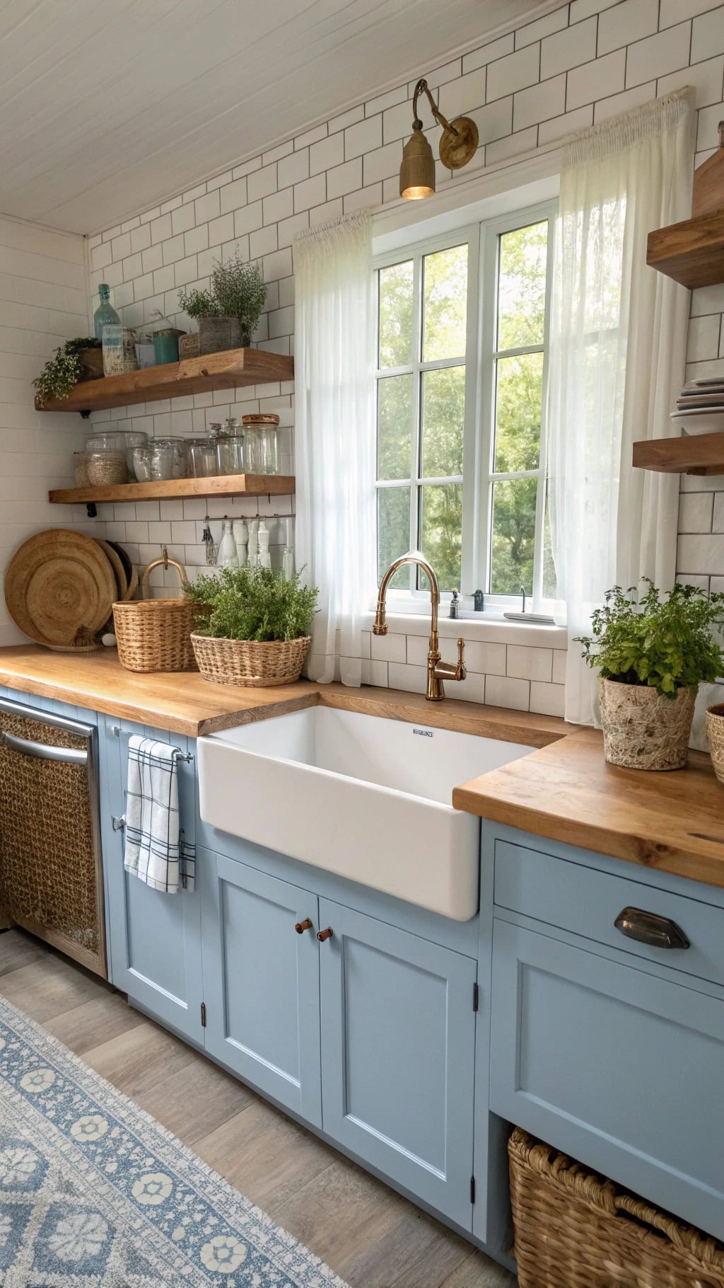 cornflower blue farmhouse elegance