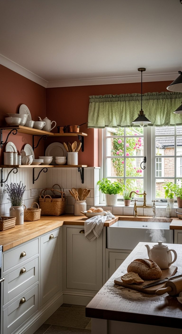 cozy cottage terracotta kitchen charm
