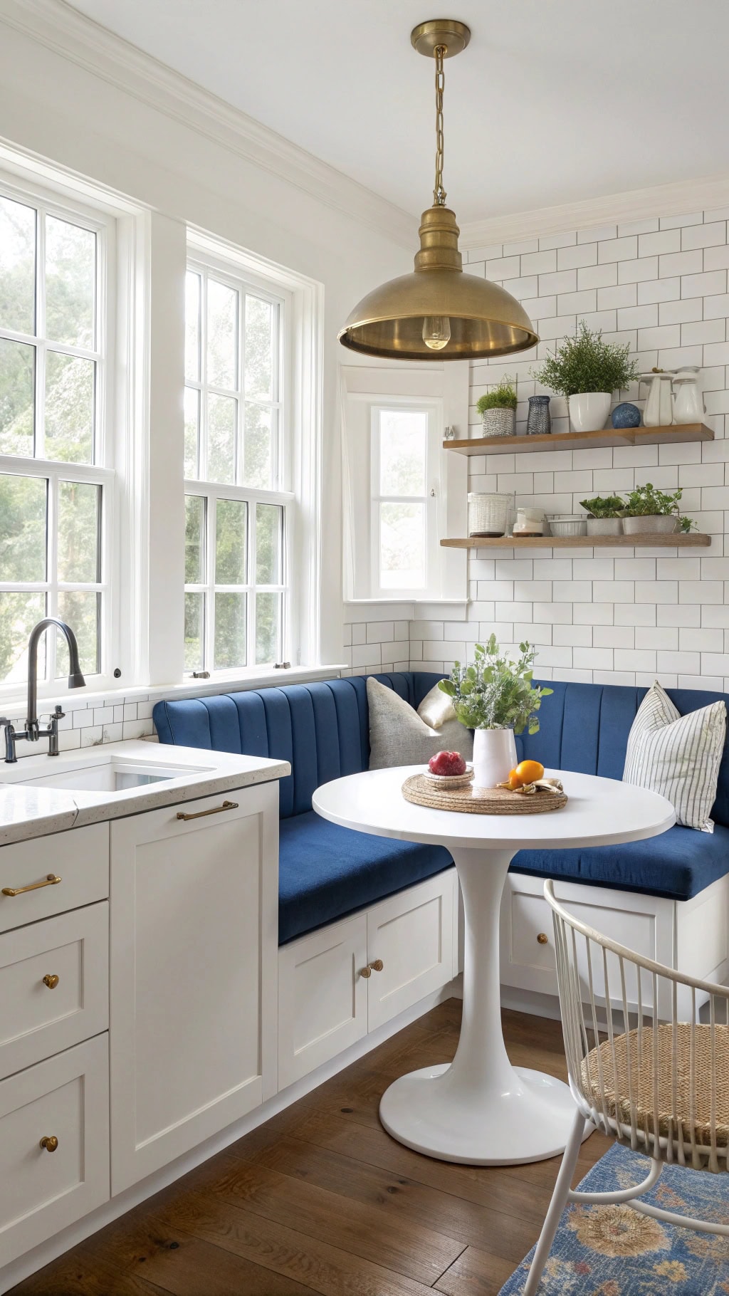 cozy royal blue nook