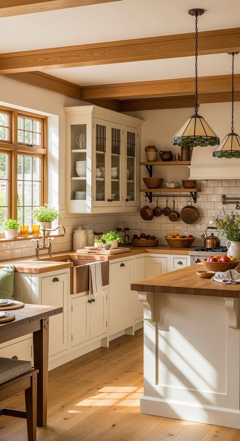 craftsman cream shaker kitchen