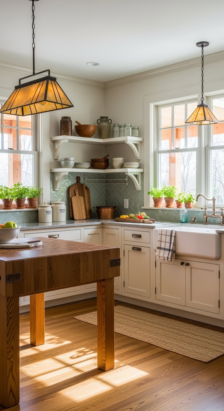 craftsman kitchen with character