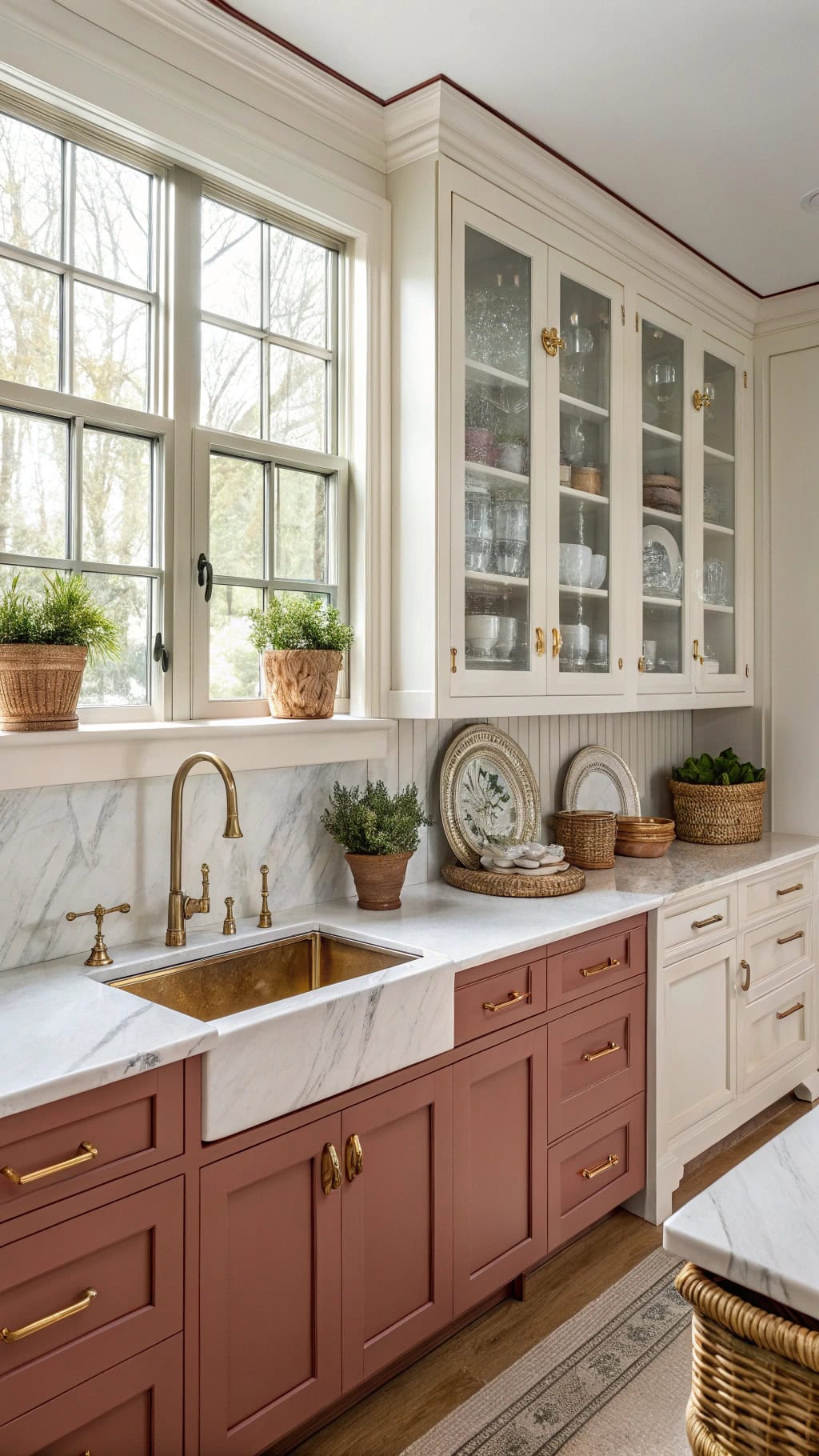 cranberry glass front cabinets elegance