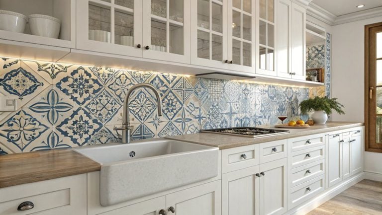 diverse blue and white kitchens