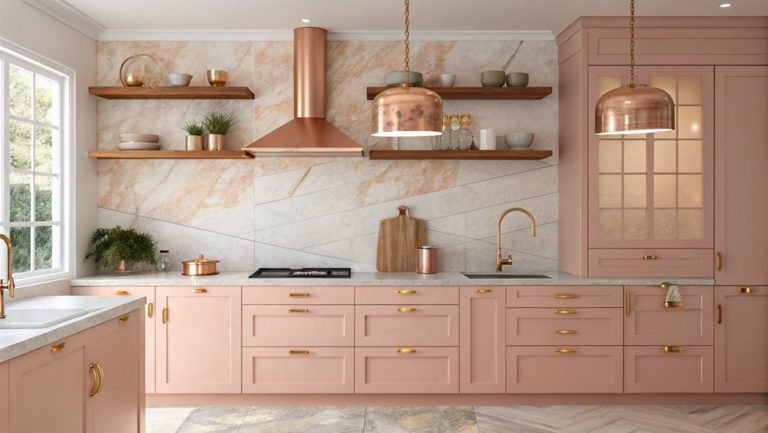 diverse pink kitchen designs