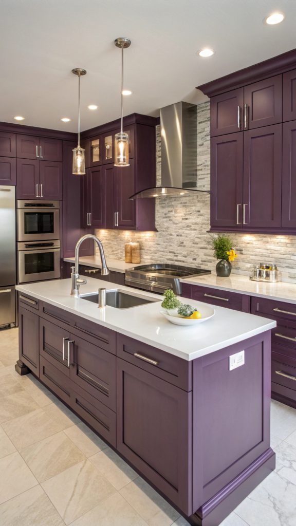 19 Timeless Purple Kitchen Designs