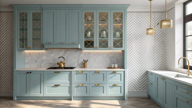 duck egg blue kitchens