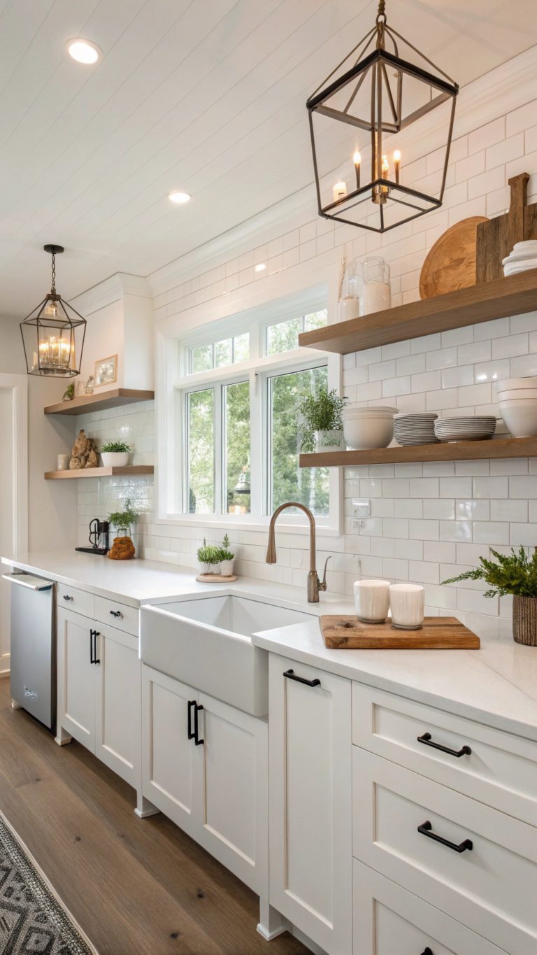 elegant all white kitchen