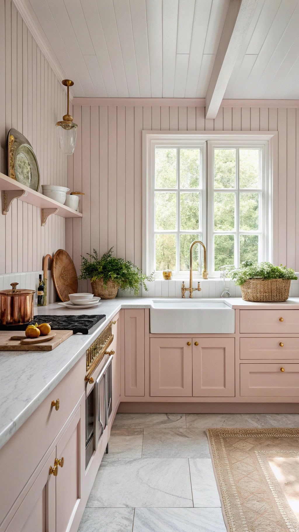 elegant ballet pink paneling