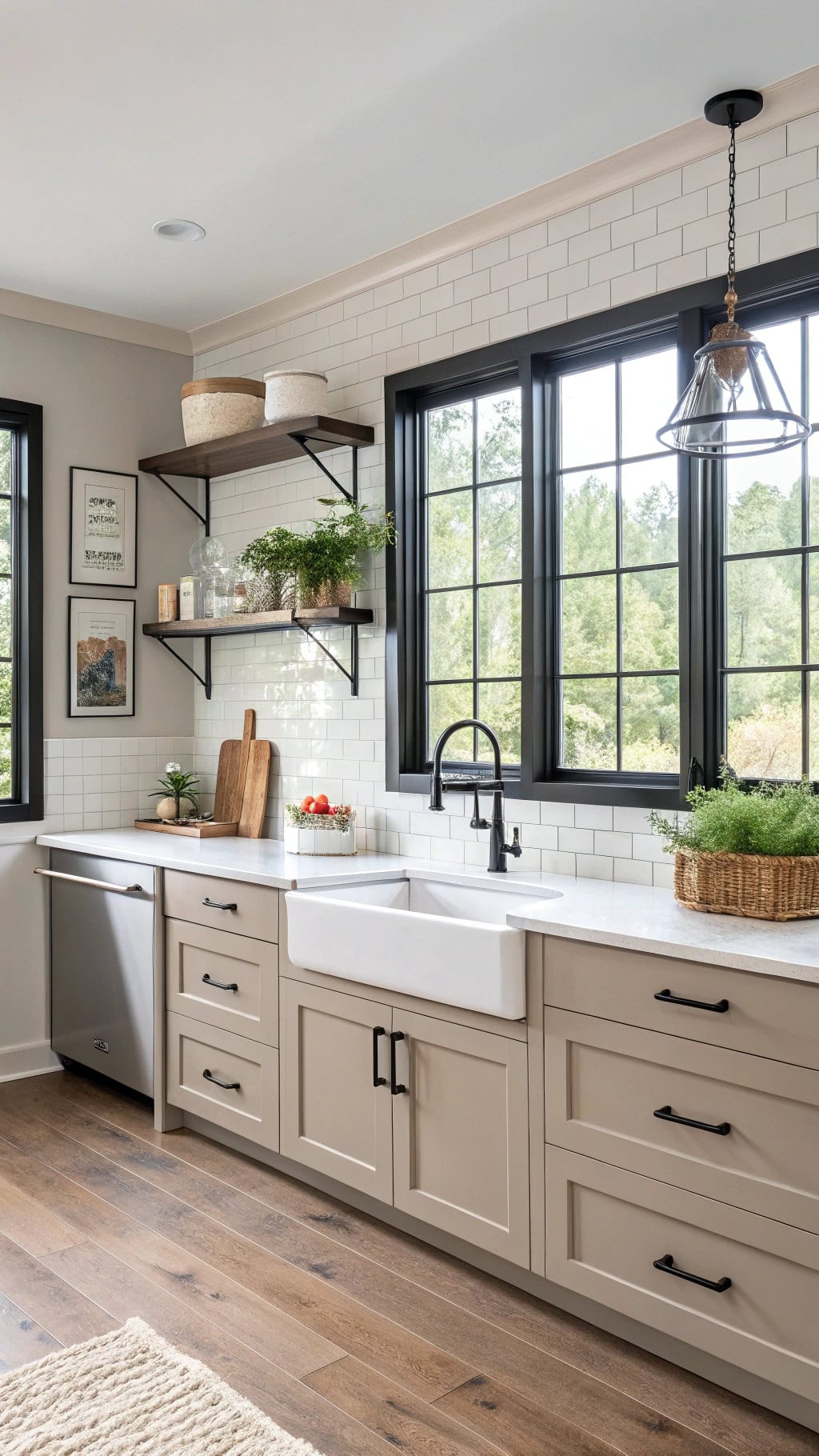 elegant contrast in kitchens