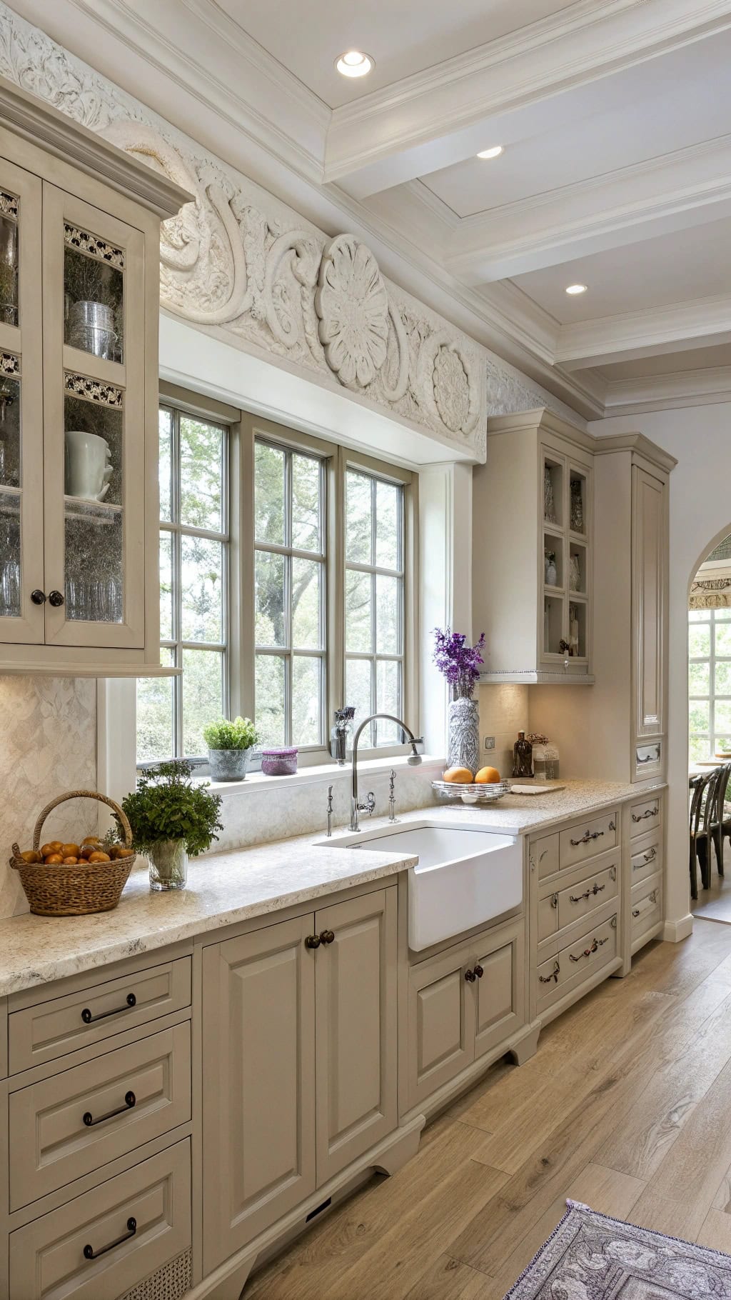 elegant crown molding details