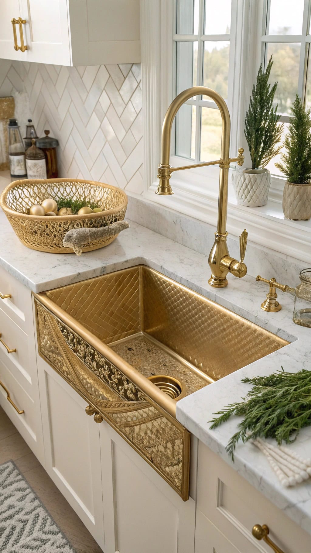 elegant gold sink strainer