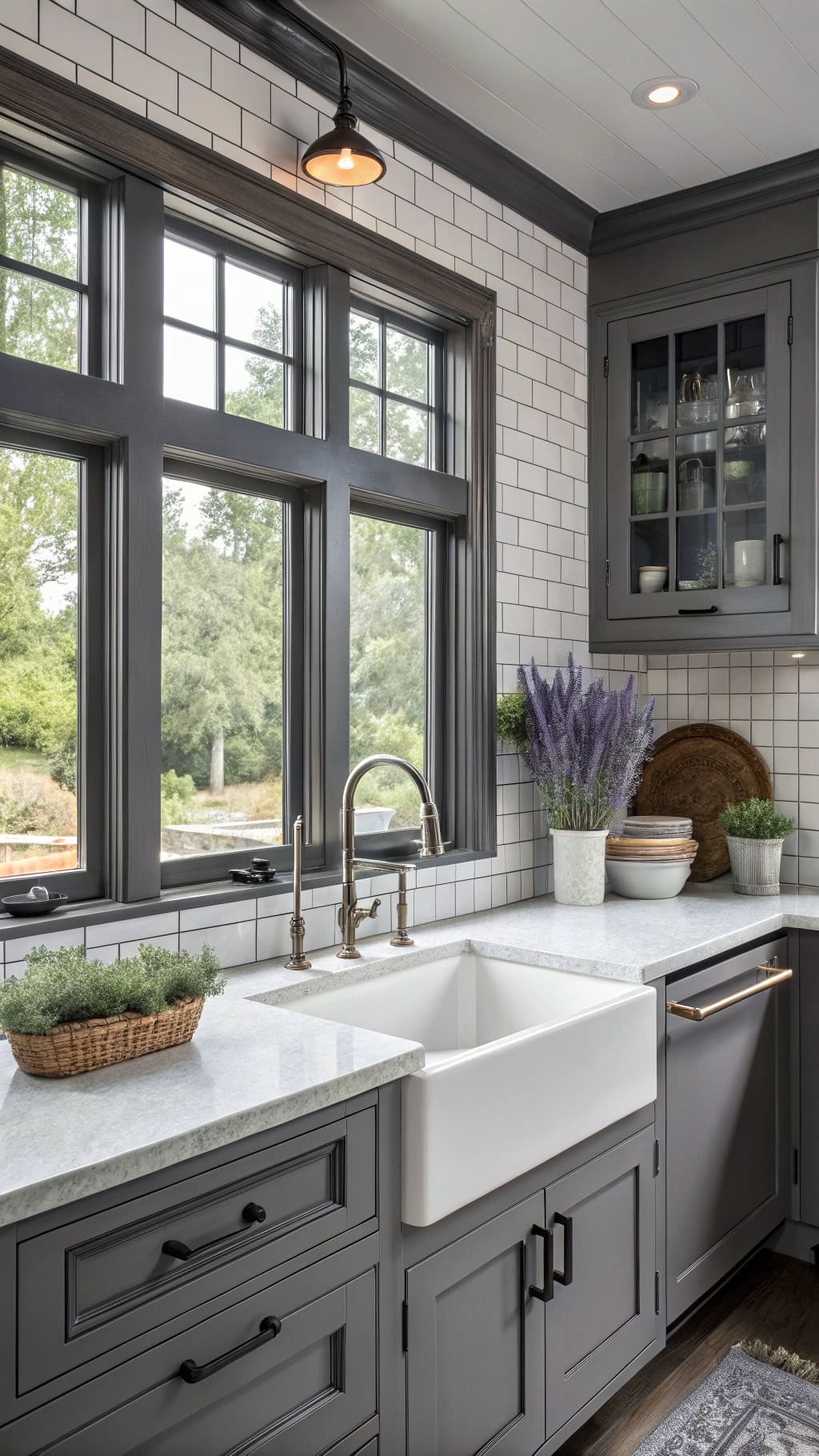 elegant gray window trim