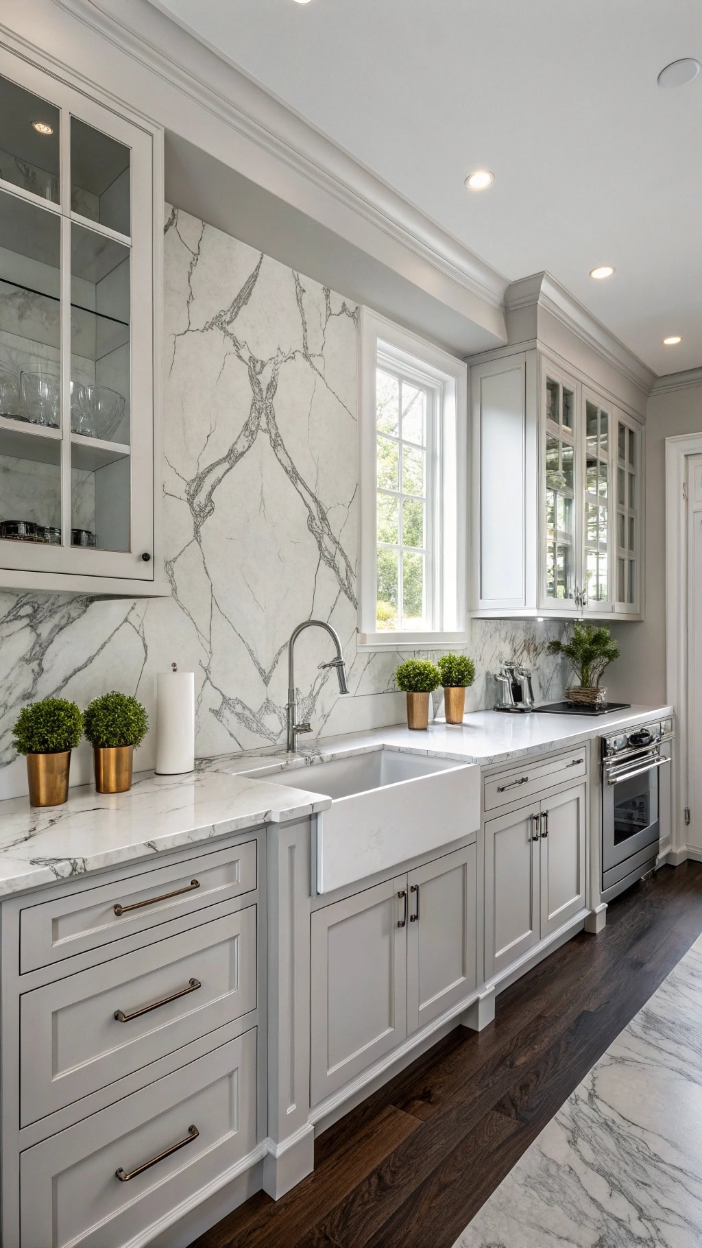 elegant marble backsplash options