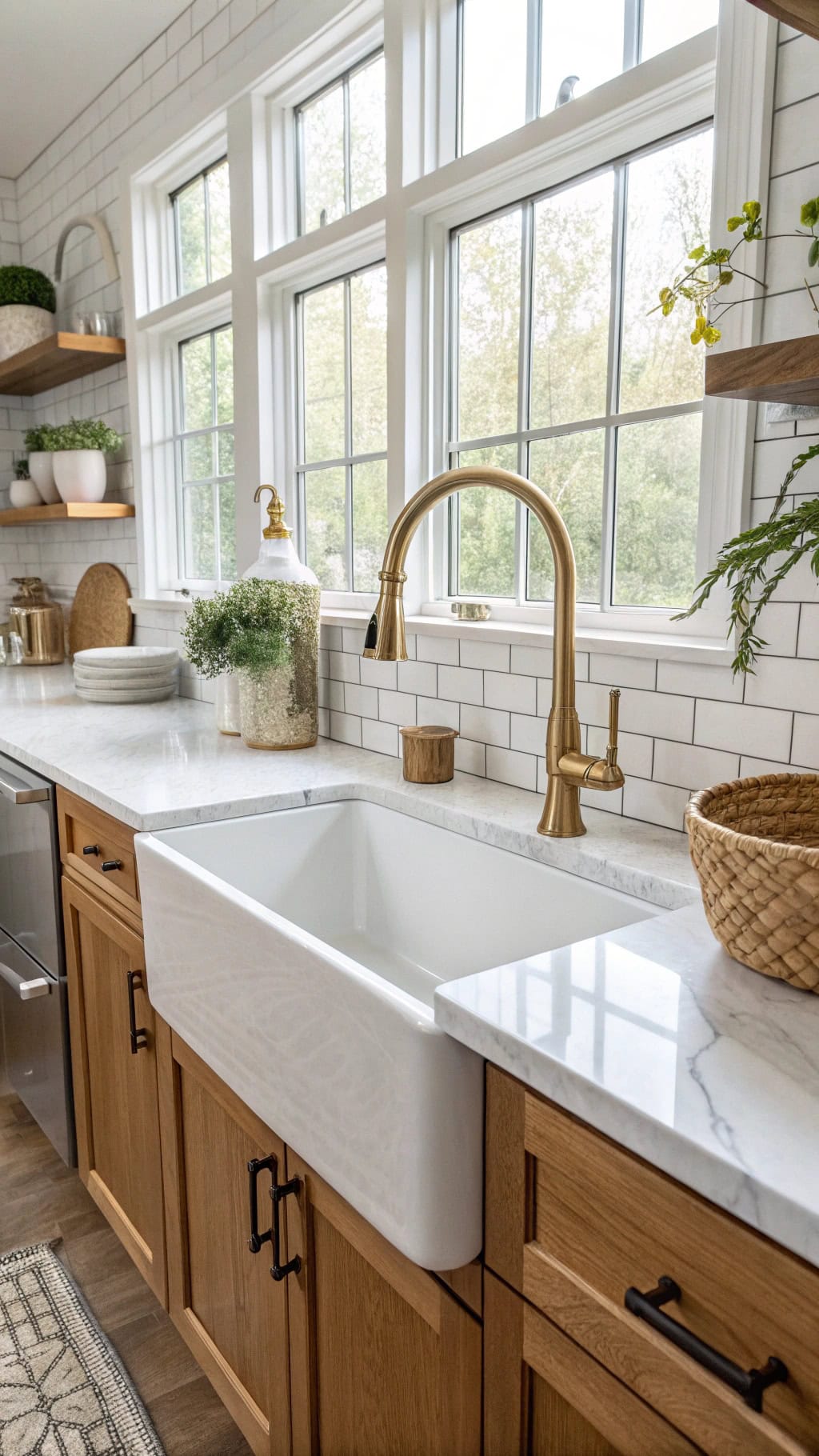 elegant matte gold fixtures