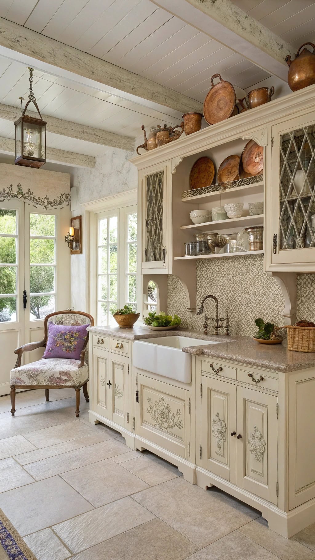 elegant rustic french kitchen