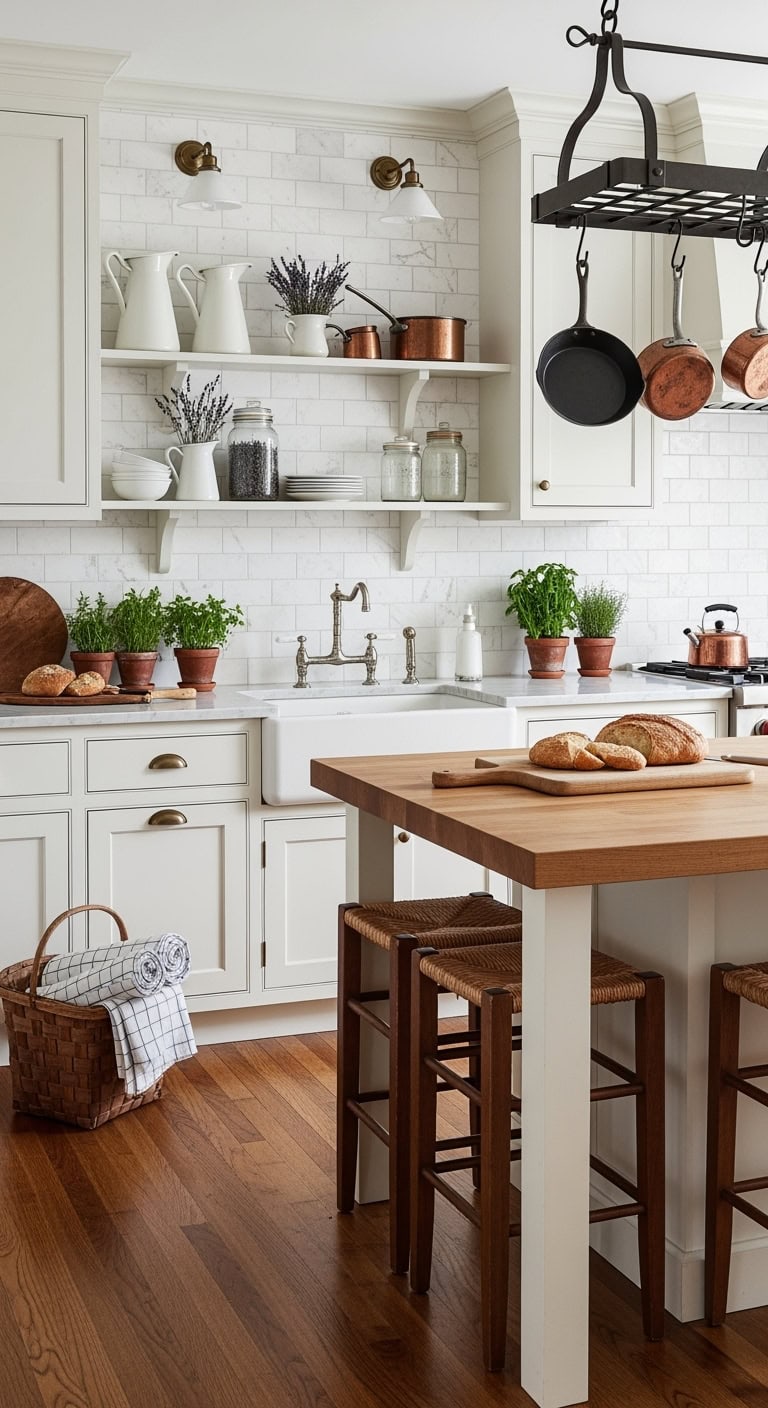 elegant white kitchen backsplash