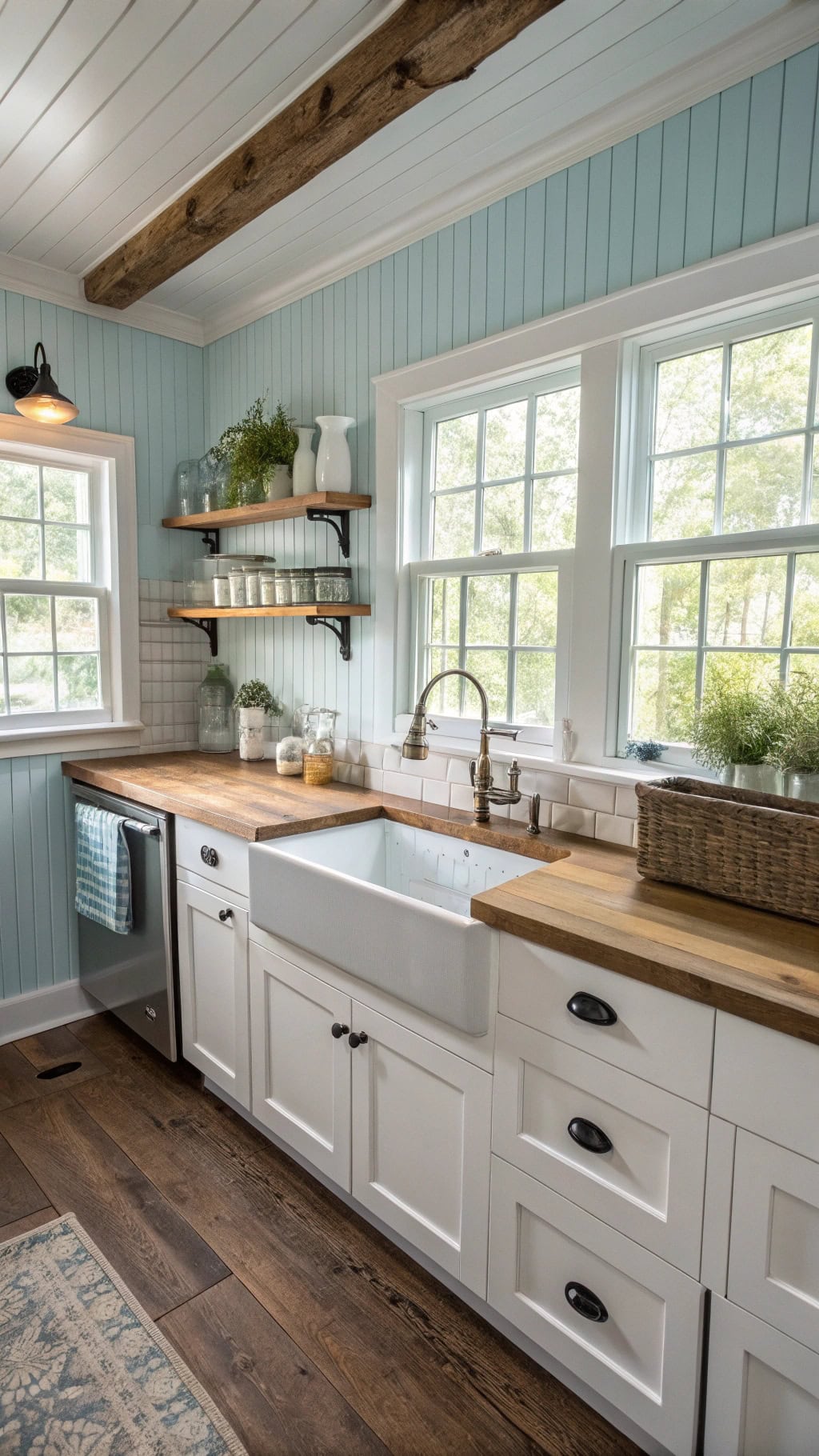 farmhouse charm with beadboard