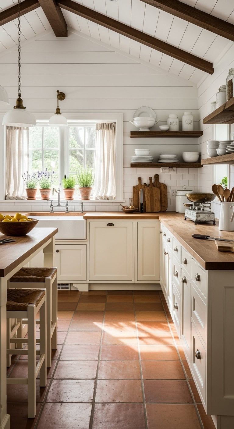 farmhouse charm with terracotta sophistication