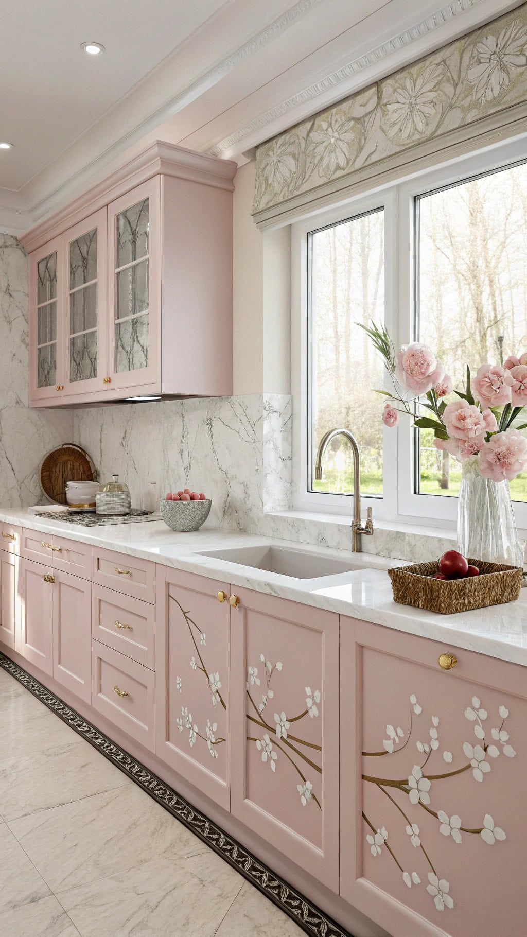 floral elegance for kitchens