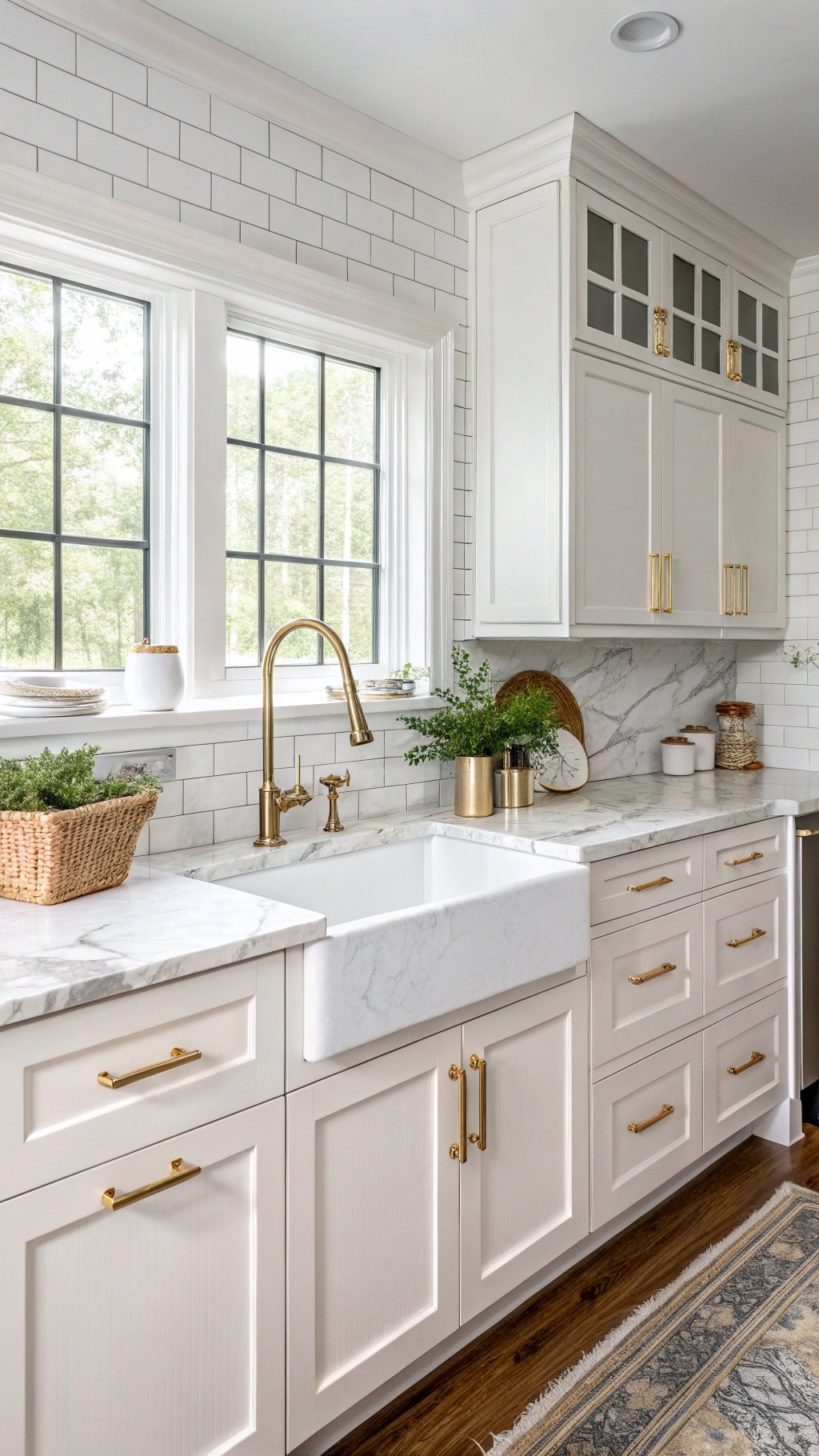 fluted gold column hardware