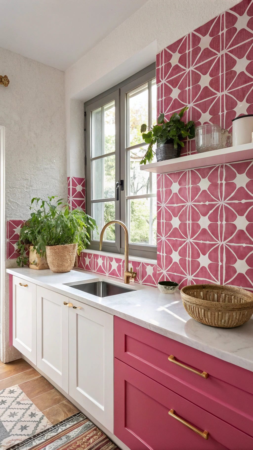 fuchsia moroccan tile paradise