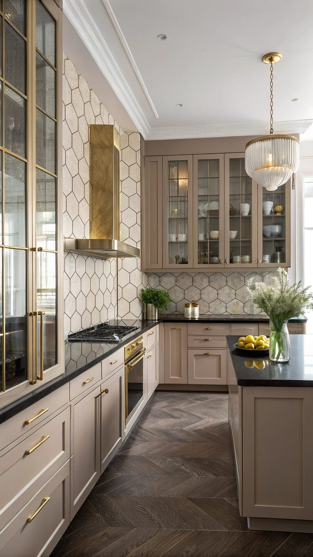 geometric taupe art deco