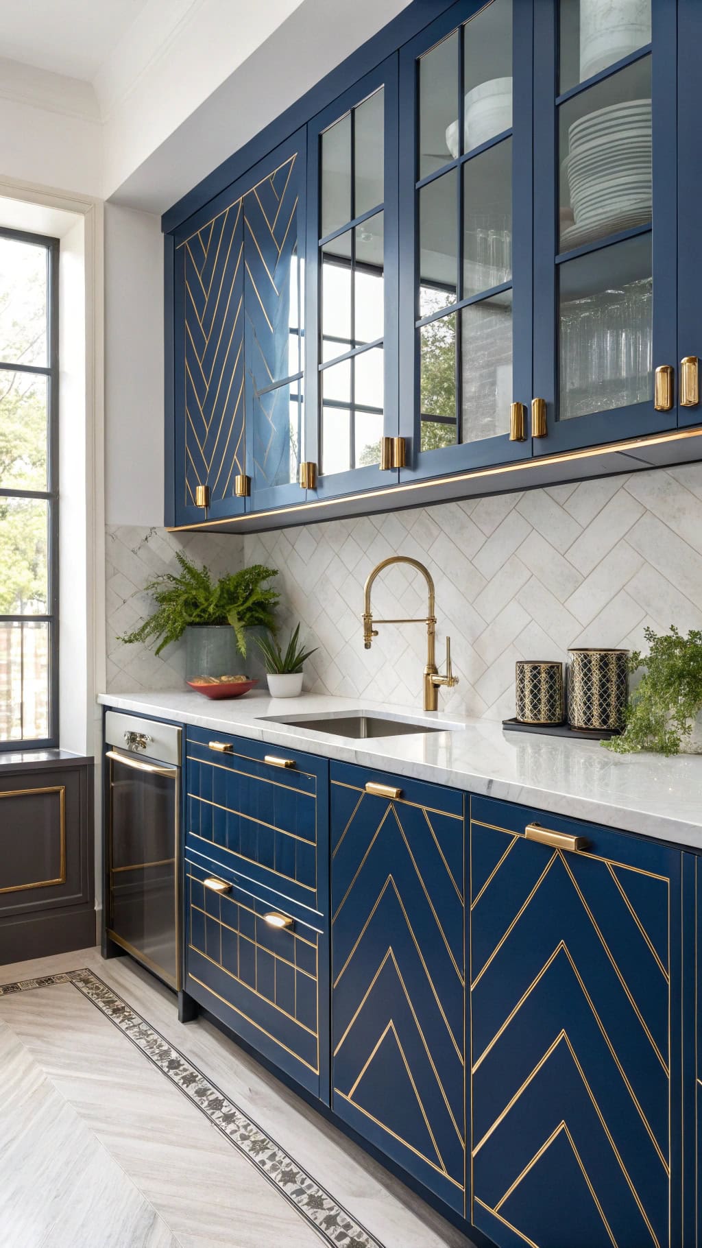 glamorous art deco kitchen