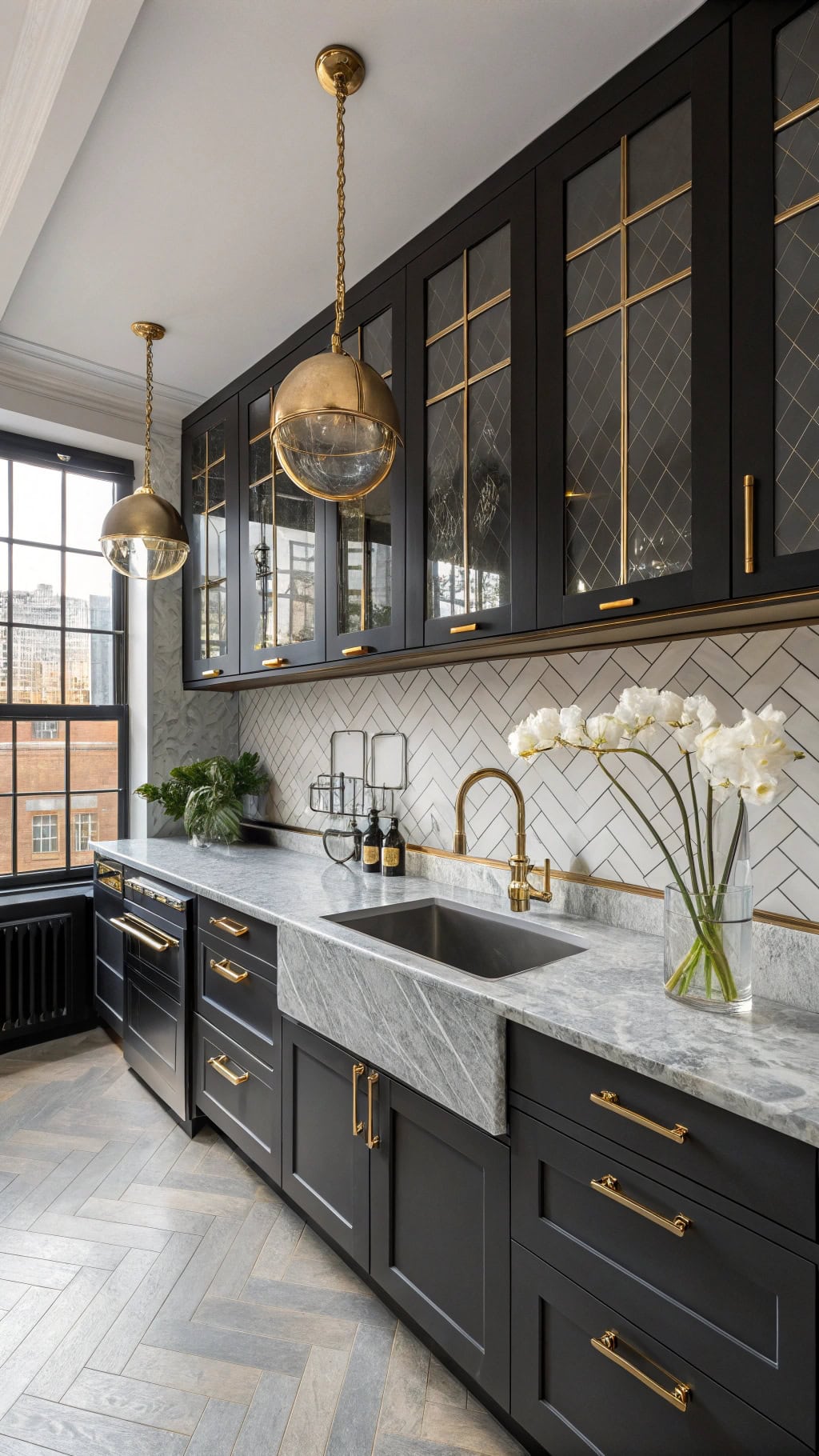 glamorous art deco kitchen design