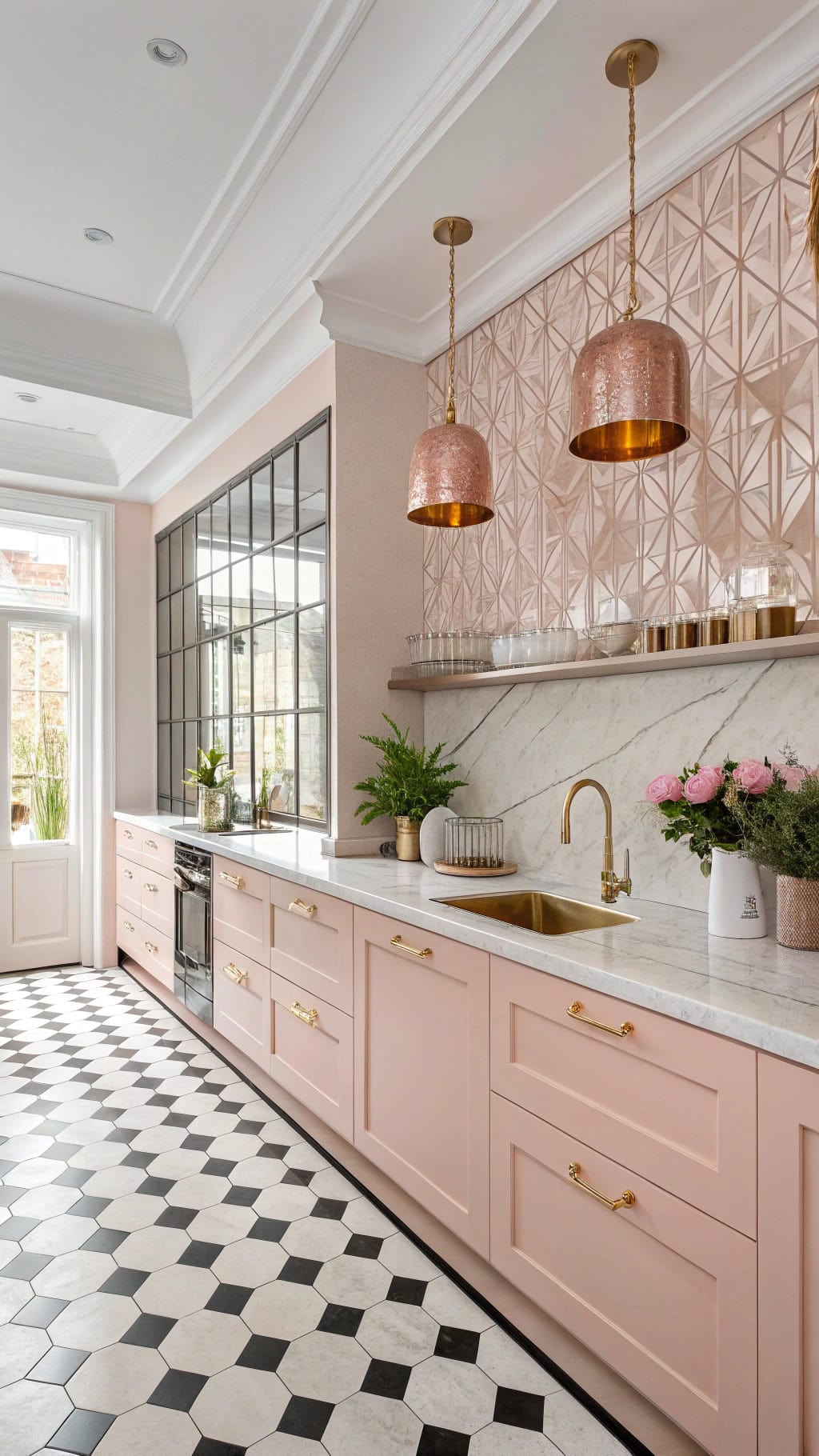 glamorous art deco kitchen design