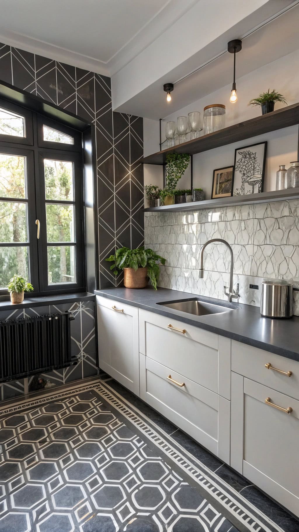 glamorous art deco kitchen design