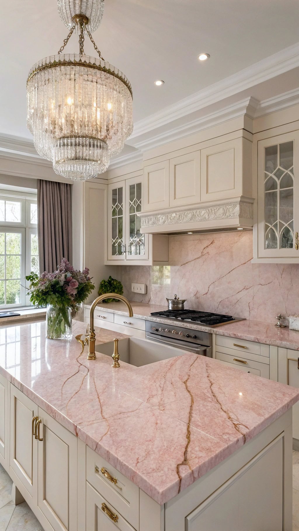 glamorous crystal chandelier decor